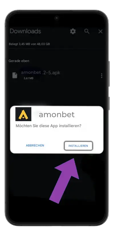 Anwendung Installieren
Amonbet