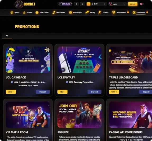 Version Desktop Donbet